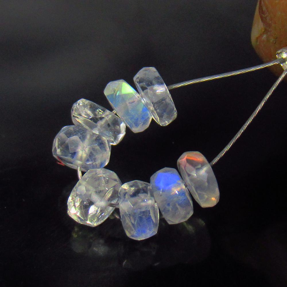 3.40 Ctw Natural 8 Drilled Blue Moonstone Round Beads: No Reserve! Title: 3.40 Ctw Natural 8 Drilled Blue Moonstone Round Beads Stone Clarity: Semi-Transparent Gemstones: Natural Moonstone Beads Carat Weights: 3.4 Size/Dimensions: 4.30 - 4.80 mm / 8 P'cs