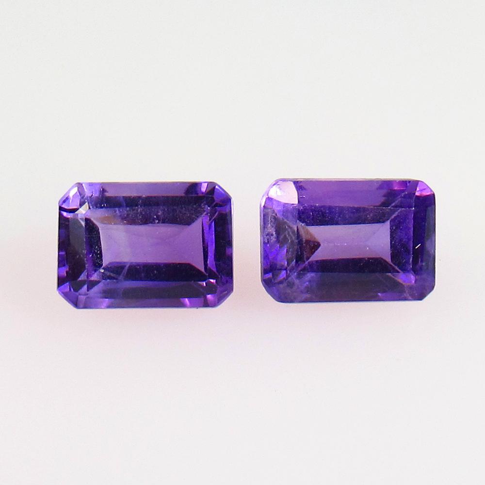 Natural Purple Amethyst Pair - 1.95 Ct (1 of 2)