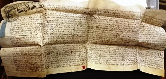 1721 English Vellum Deed Red Wax Seal (1 of 4)