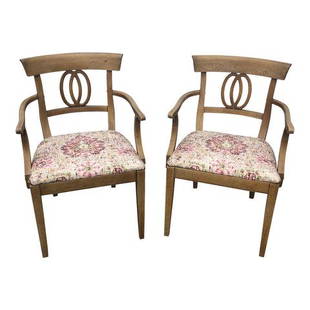 1970s Drexel Accent Chairs - A Pair: Beautiful pair of vintage Drexel side chairs. Perfect for entryway or in living room. Perfect for the interior designer.DIMENSIONS: 22.5"W x 21"D x 34"HSTYLES: TraditionalSEAT HEIGHT: 19.0 inches