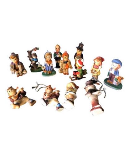 Kurt S Adler Hummel Like Christmas Figurines for Tree or Display - Set of 12 (1 of 6)