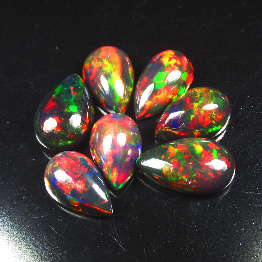 Natural Black Fire Opal Necklace Set - 13.09 Ct (1 of 3)