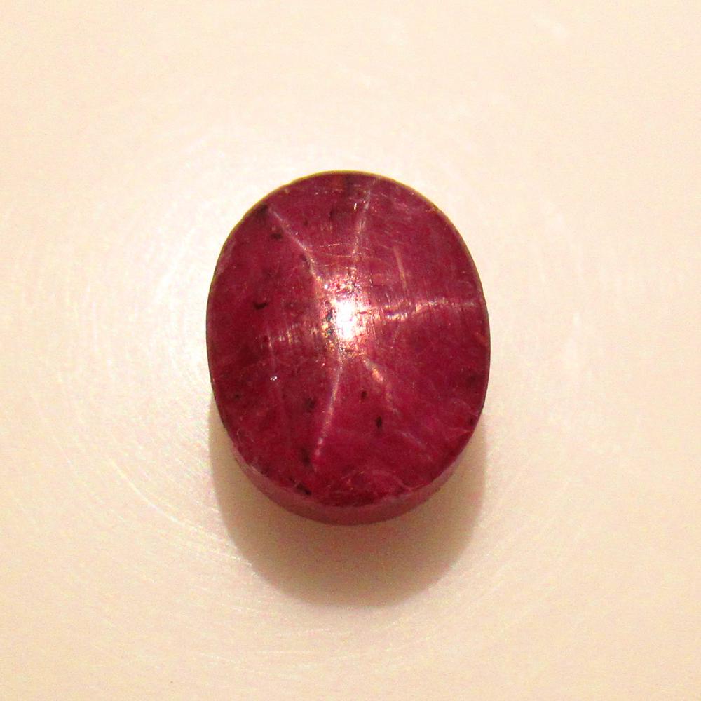 9.88 Ct Natural Six Line Star Ruby Oval Cab (1 of 3)