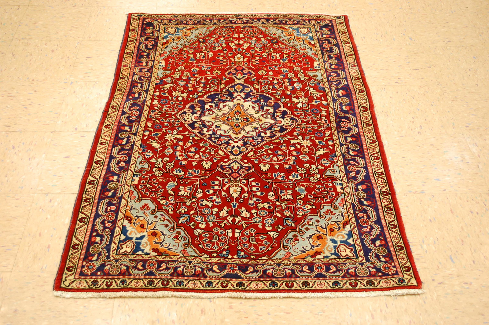 Persian SAROUK FARAHKAN ORIENTAL RUG 3'5" x 5'1" KORK WOOL_HIGH KPSI (1 of 11)