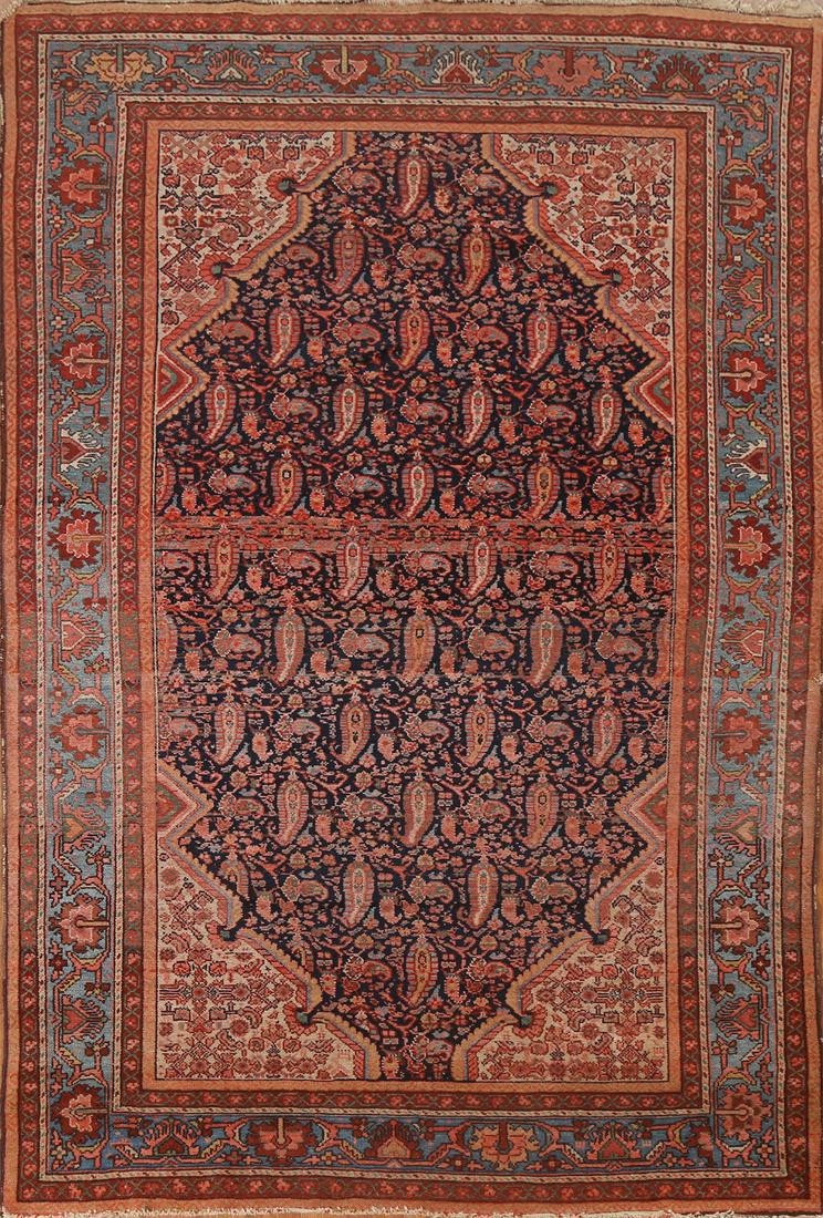 Pre-1900 Antique Vegetable Dye Malayer Persian Rug 4x7 (1 of 20)