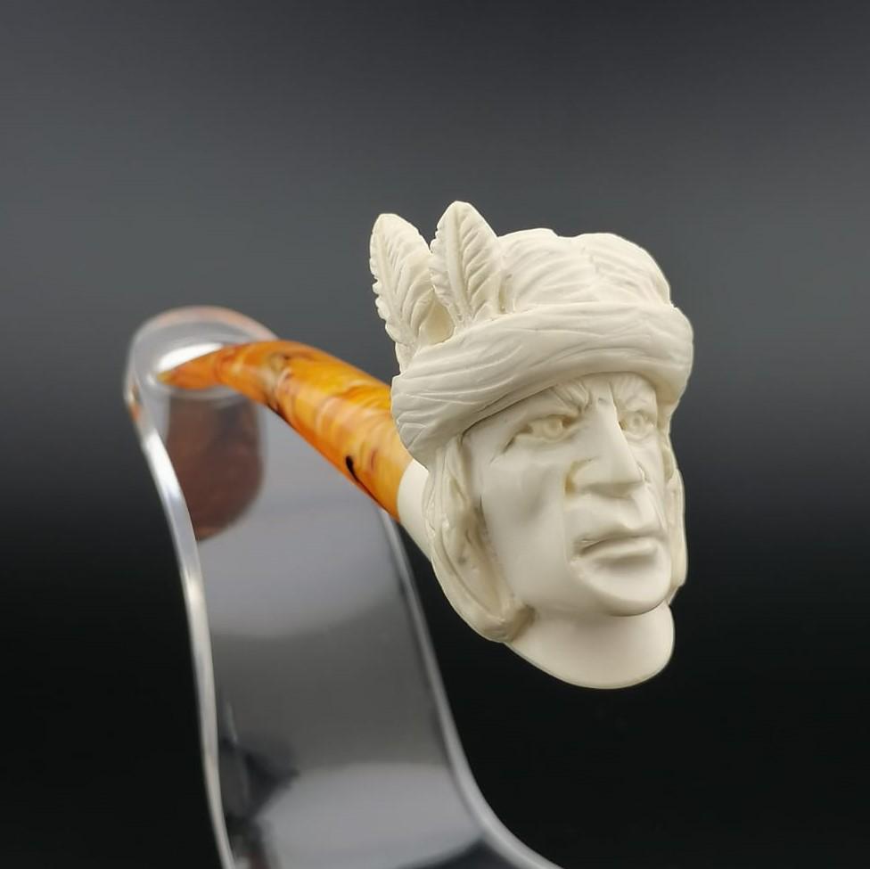 Native American Indian Warrior Meerschaum Pipe (1 of 8)