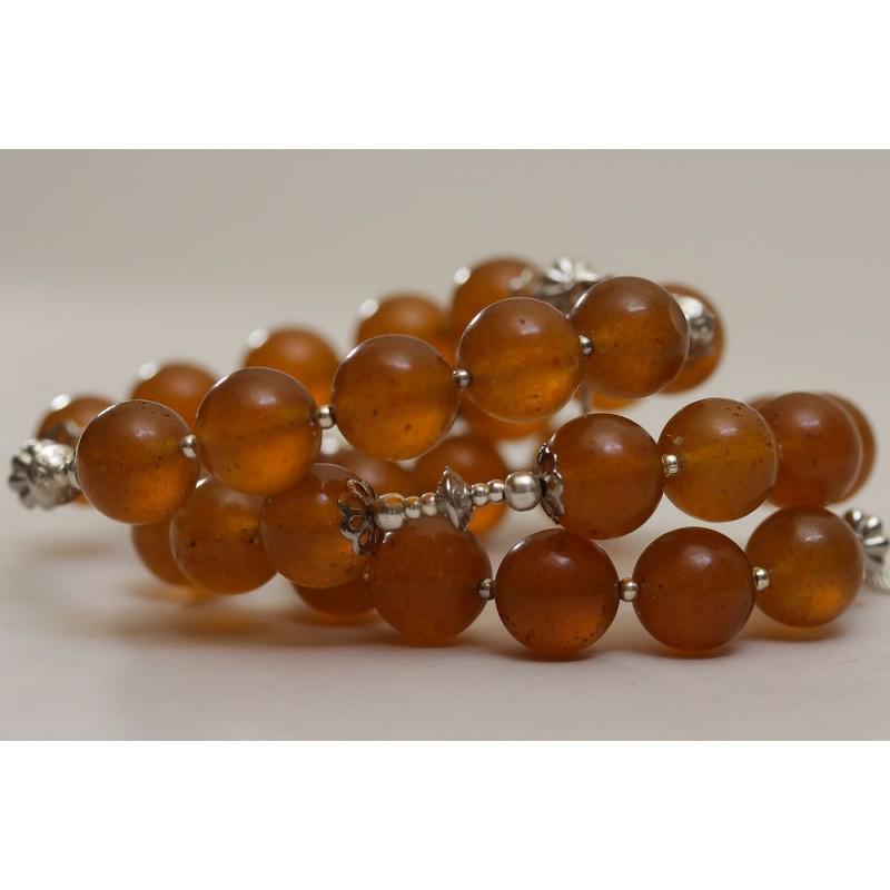 41 g Vintage natural Baltic amber bracelet cognac: Total weight: 41 gram Beads size: 12x12 mm Length: 580 mm (Adjustable size) Stone: 100% natural Baltic amber Treatment: no Condition: as on the photo (good) Tested 100% natural Baltic amber: floats in