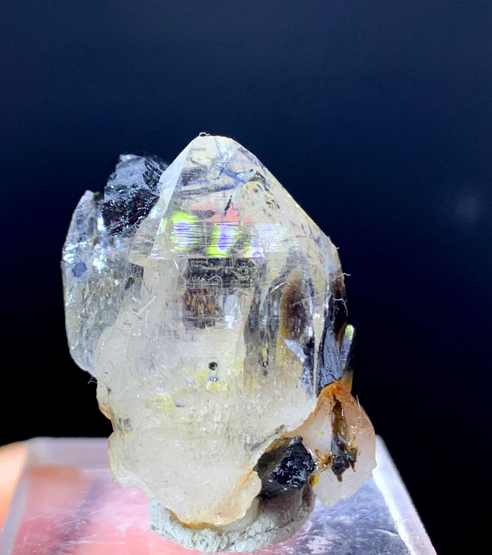 Black Schorl Tourmaline Crystal on Quartz, Mineral Specimen, Natural Tourmaline, Raw Tourmaline, (1 of 6)