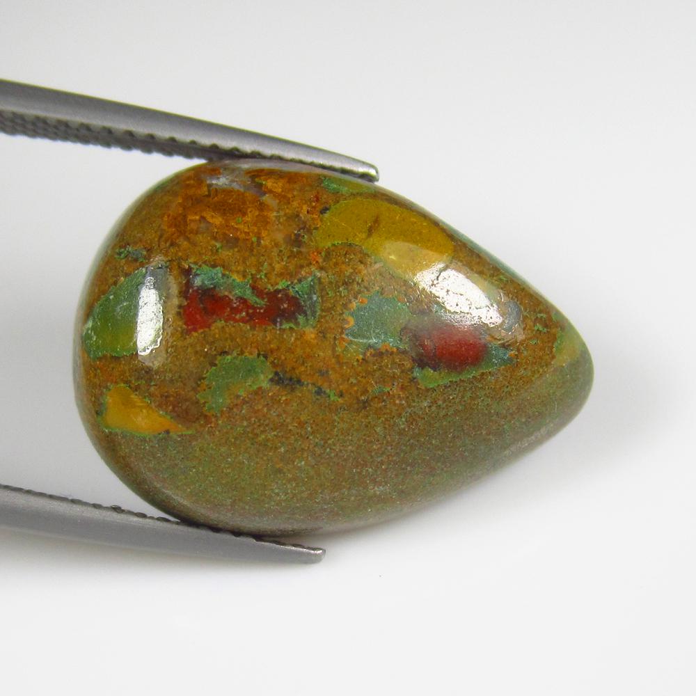 Natural Jasper Quartz - 16.46 Ct: No Reserve! Title: Natural Jasper Quartz - 16.46 Ct Origin: Brazil Weight: 16.46 Size/Dimensions: 22.0 x 15.0 x 6.0 mm Additional Information: Pieces : 1 No's / Shape : Pear Cabochon / Color : Yellow