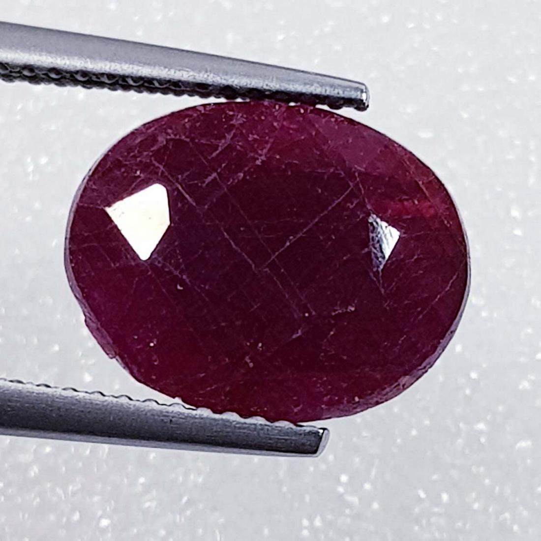 6.40 Ctz " Top Quality Pinkish Red Natural Ruby (1 of 4)