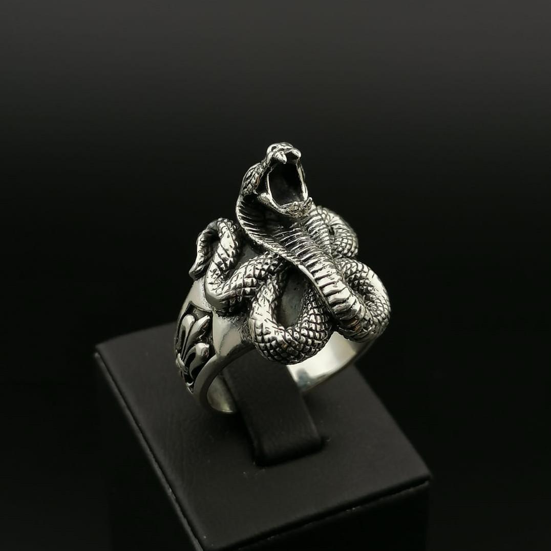 925 Sterling Silver Cobra Snake Ring-Rings (1 of 8)