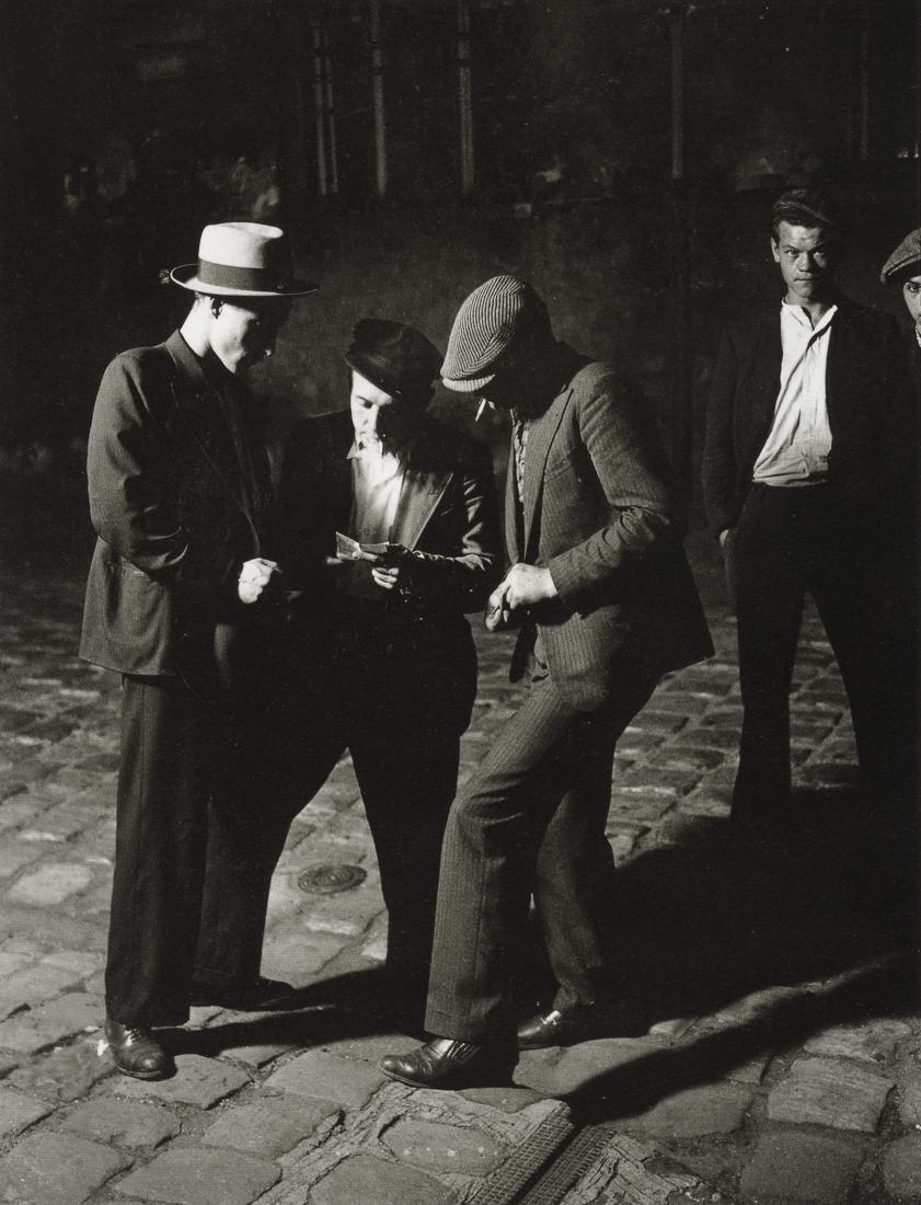 BRASSAI - Toughs in Big Albert's Gang, 1931-32: Artist: Brassai Title: Toughs in Big Albert's Gang, 1931-32 Medium: Photo Litho, 2000, Italy Dimensions: 7.45x9.75" Desciption: Heat Wax Mounted on 11x14" Conservation Board Artist Bio: Brassai was a