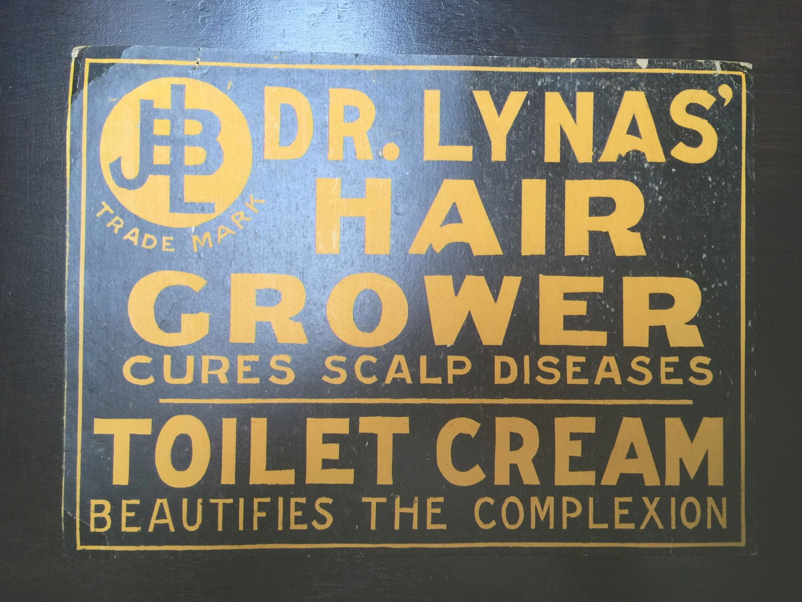 Dr. Lyna's Hair Grower (1930's) 9.75" X 13.375" US Advertising Sign (1 of 1)
