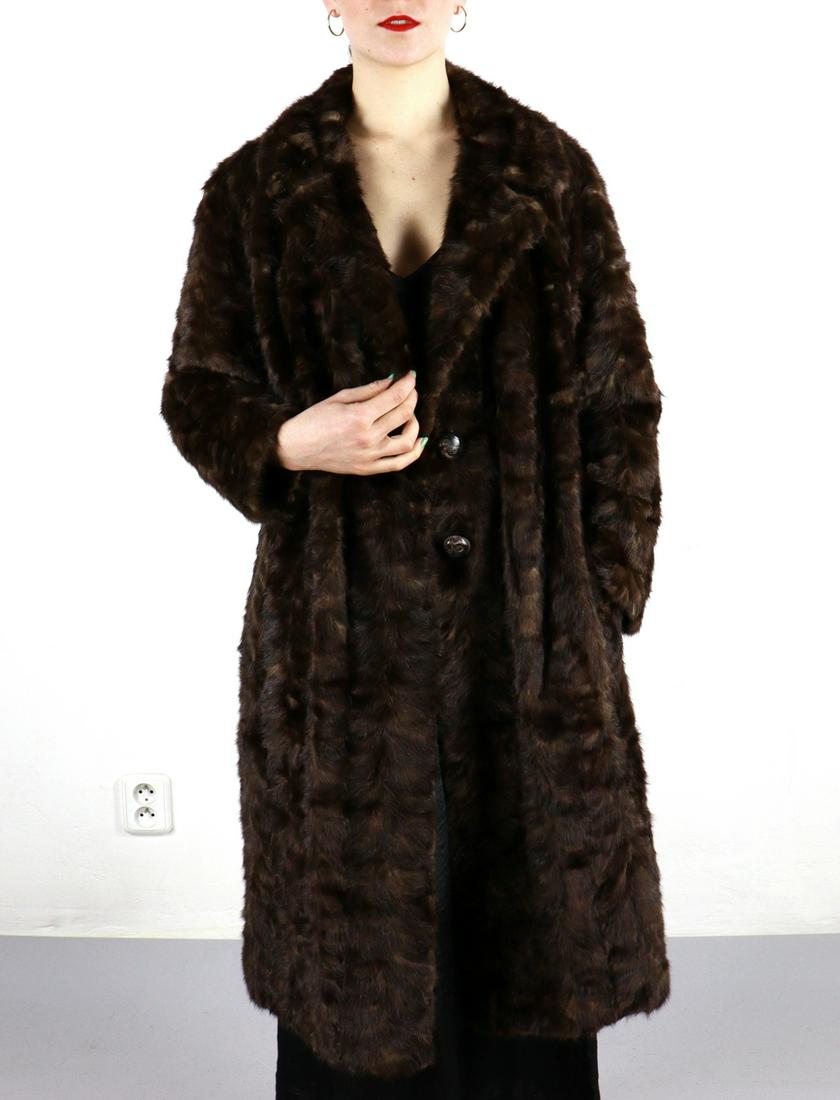 BROWN MINK FUR COAT EU: L ; US: 16 (1 of 10)