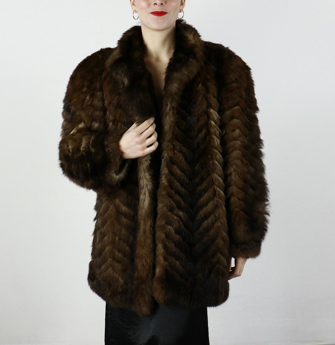 BROWN FOX FUR JACKET EU: XL ; US: 20 (1 of 11)
