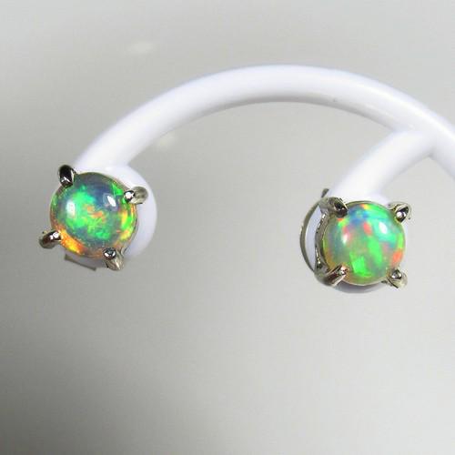 1.49 g 925 Silver Earring Set With Natural Opal (1 of 3)