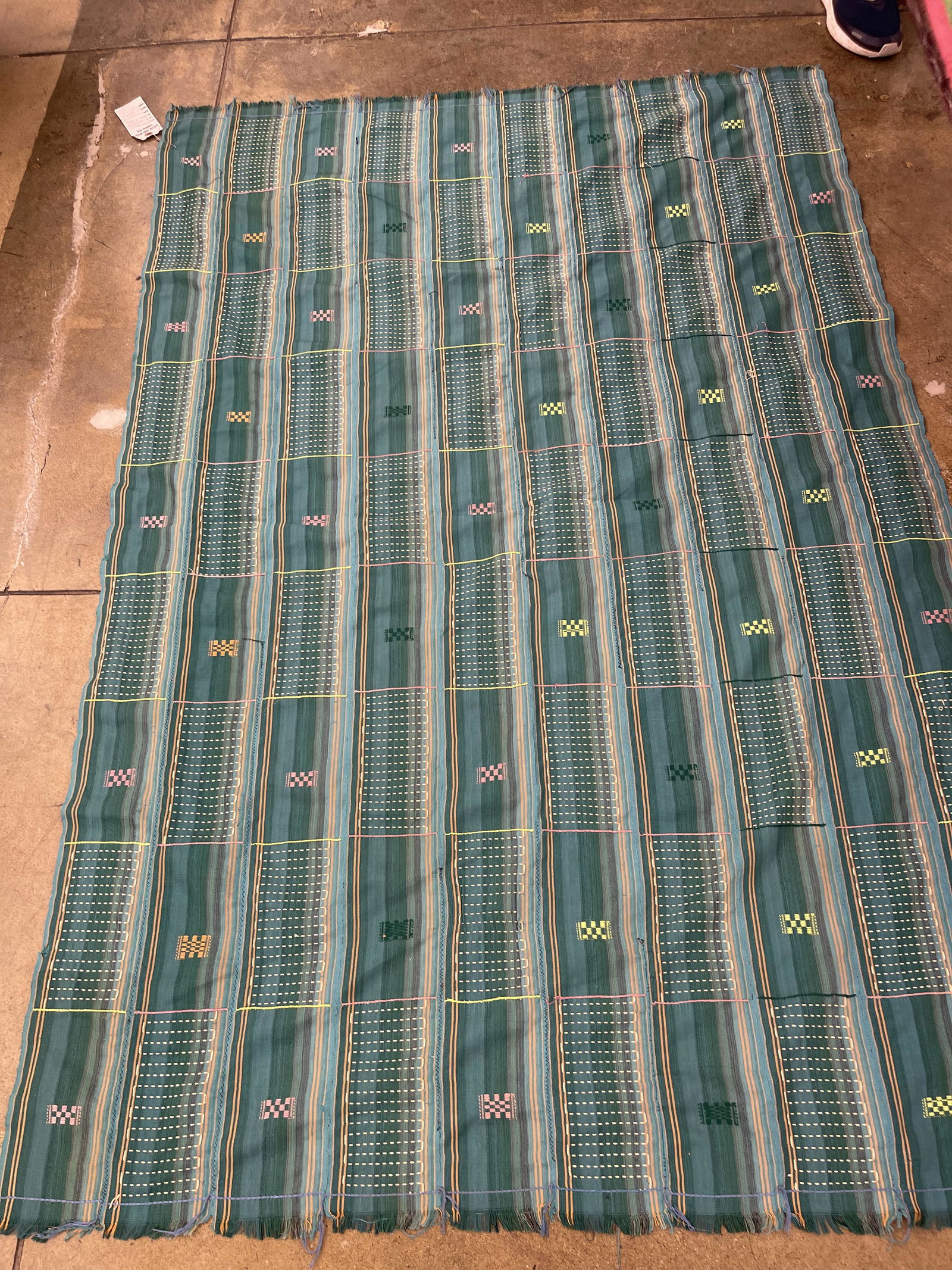 Vintage African Textile 3'8'' X 5'7'', Item # 57102 (1 of 4)