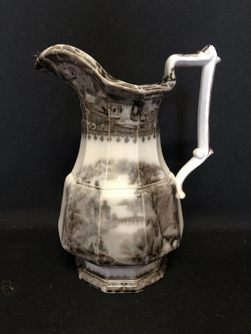 Vincennes Mulberry Pitcher: It is 11 1/4” high and dates around the 1850’s. It has no chips, cracks or repairs Shipping: Domestic: Flat-rate of $40.00 to anywhere within the contiguous U.S. International: Foreign shi