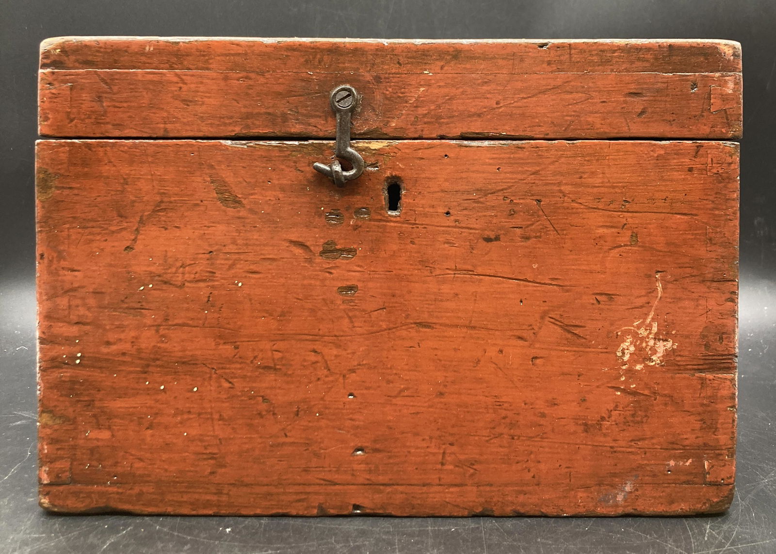 Primitive Red Painted Document Box (1 of 8)
