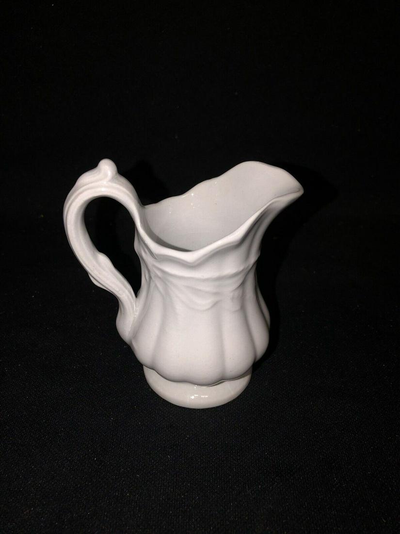 ironstone ceres childs creamer: It measures 3 3/4” high x 3 3/8” and is marked. It has a small shallow chip on the top rim. Otherwise it has no other issues Shipping: Domestic: Flat-rate of $15.00 to anywhere within the 