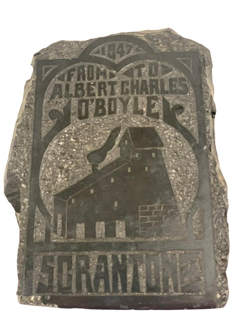 Vintage carved anthracite coal sculptor from Scranton coal mines, America (1 of 6)