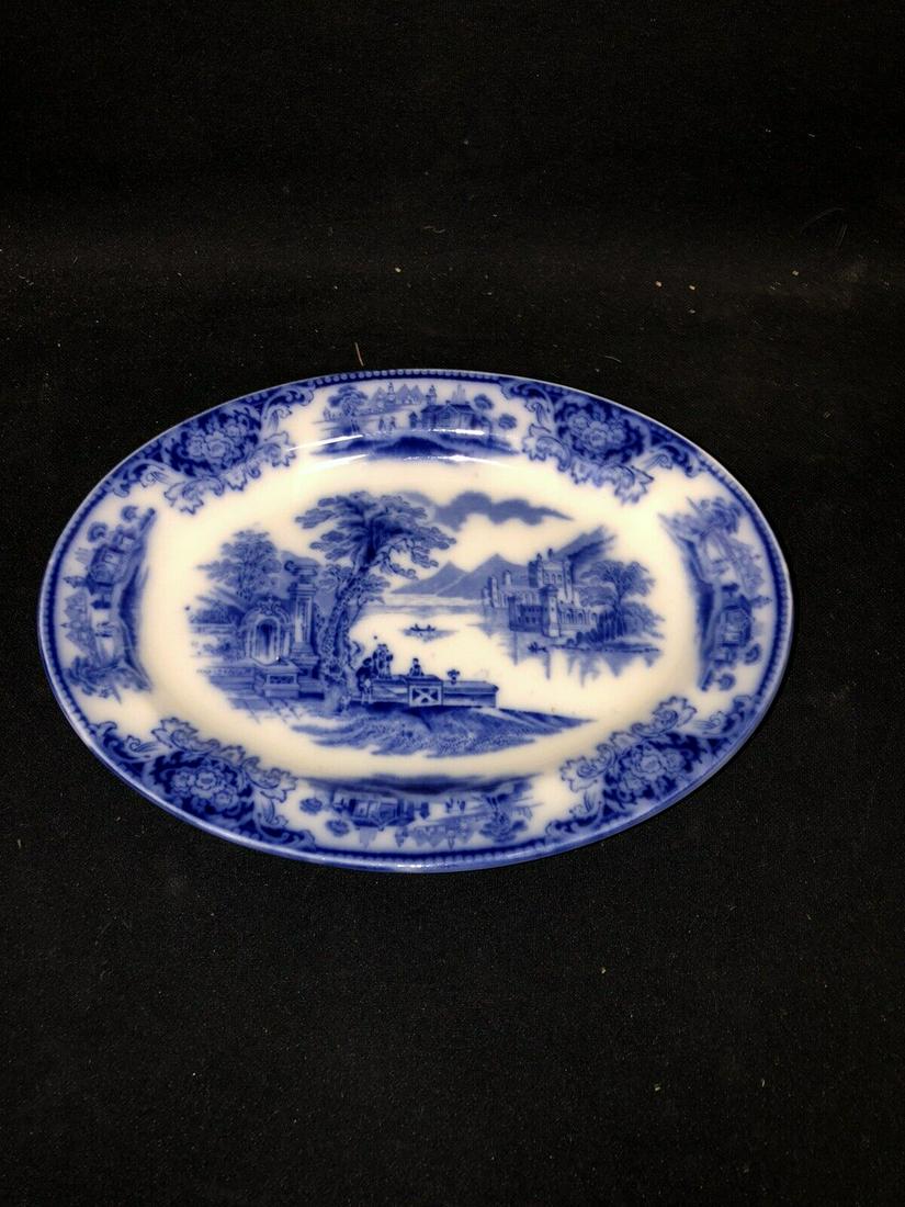 10” shanghai flow blue platter (1 of 3)