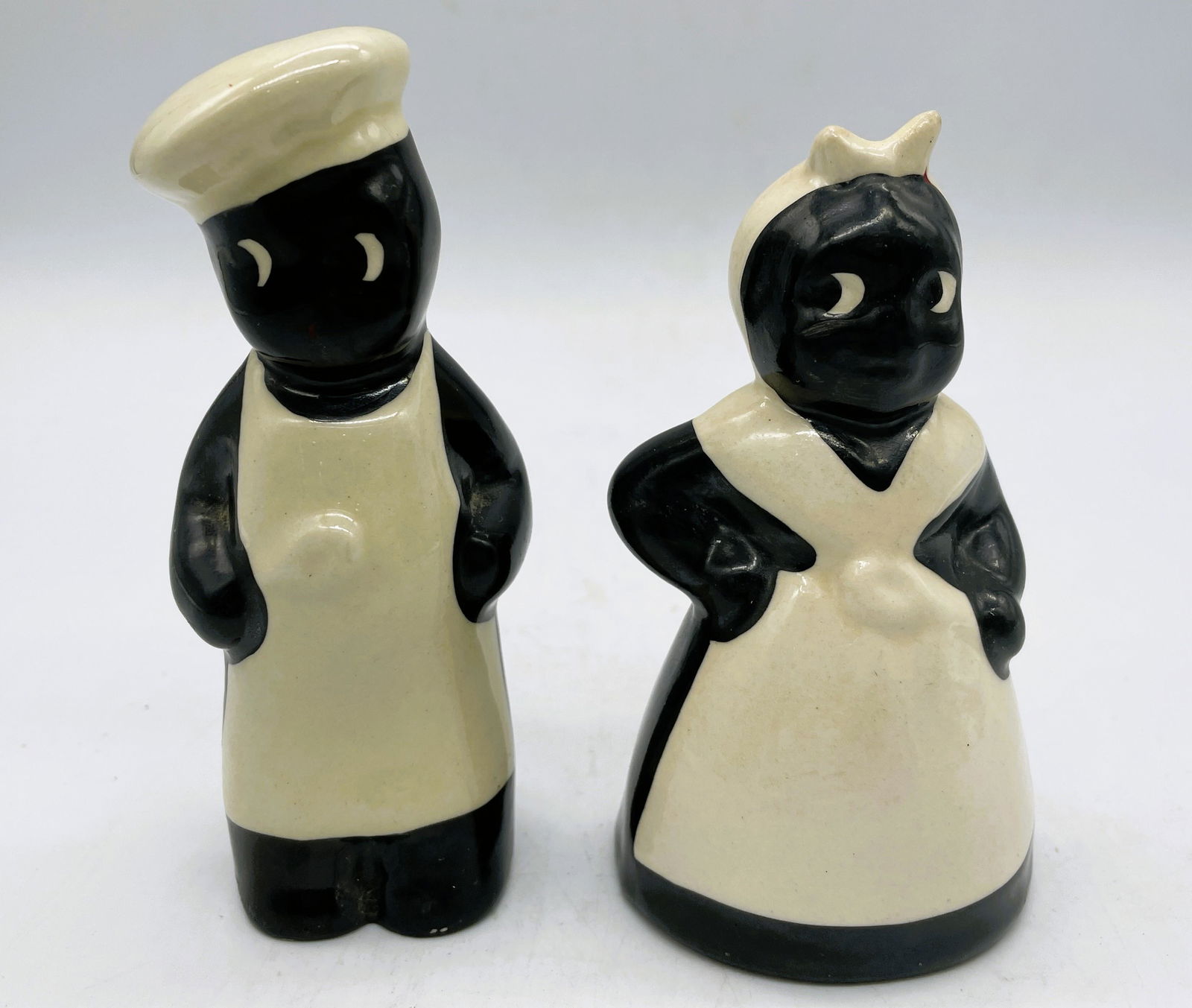 Vintage Americana Black Mammy And Chef Salt And Pepper Shakers