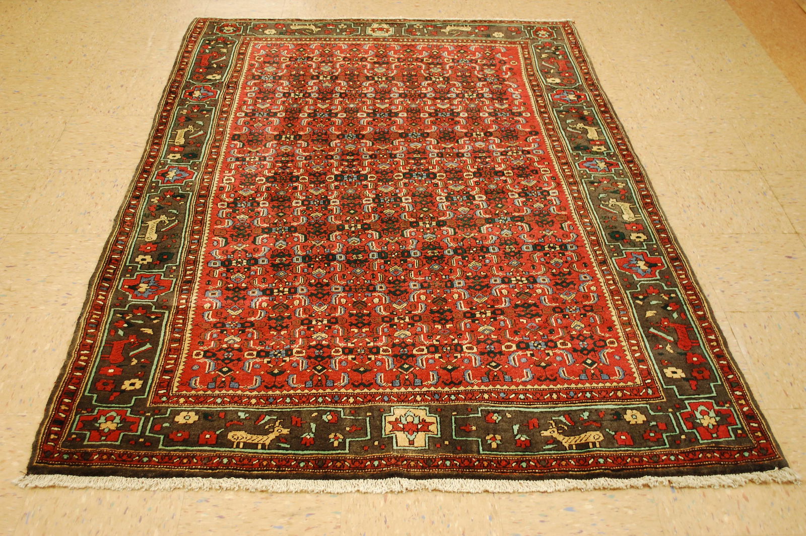 Persian BIJAR ORIENTAL RUG 4'11"x6'11" (1 of 11)