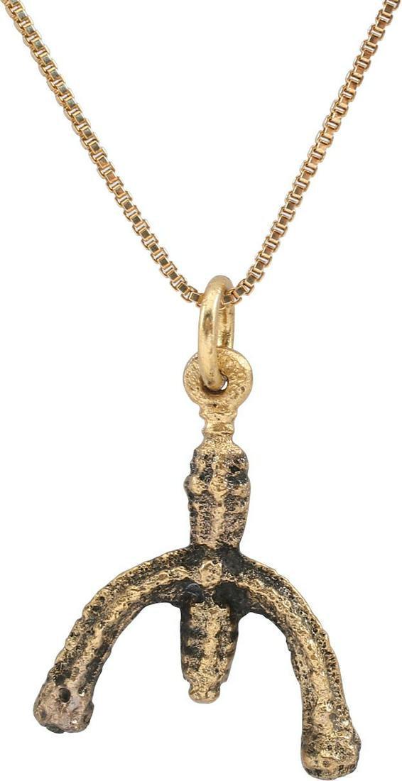 VIKING LUNAR PENDANT NECKLACE C.900-1000 AD JEWELRY (1 of 3)