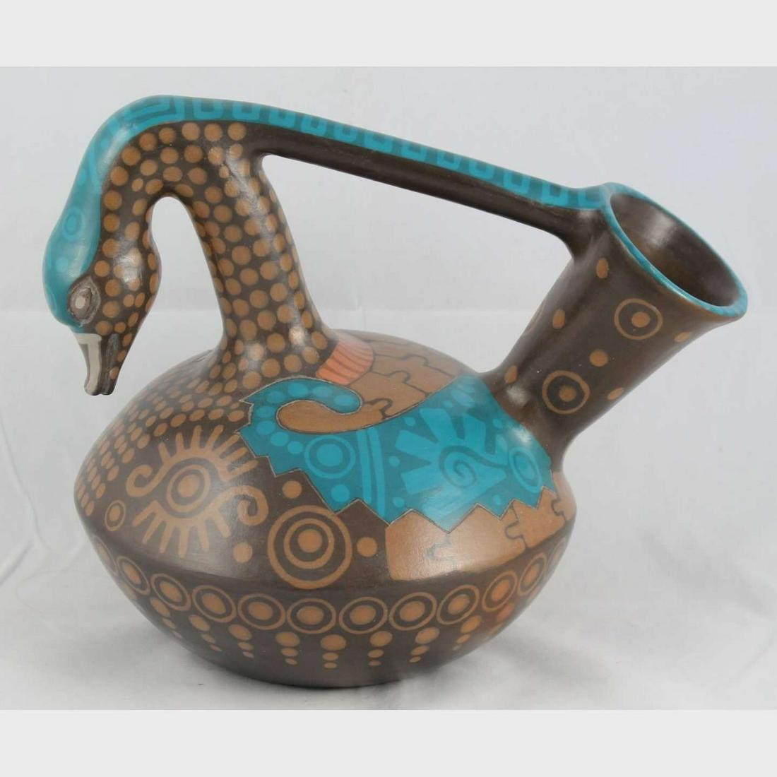 Ceramic Swan, Large, Mexican Folk Art Hand Painted/Formed (1 of 16)