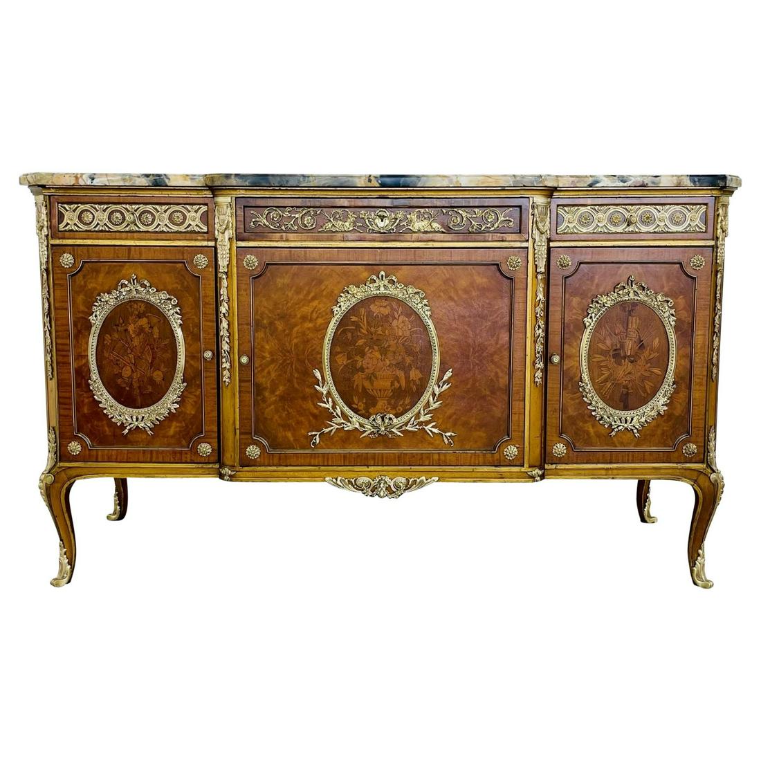 Francios Linke Louis XV Style French Commode / Sideboard, Satinwood, Bronze (1 of 20)
