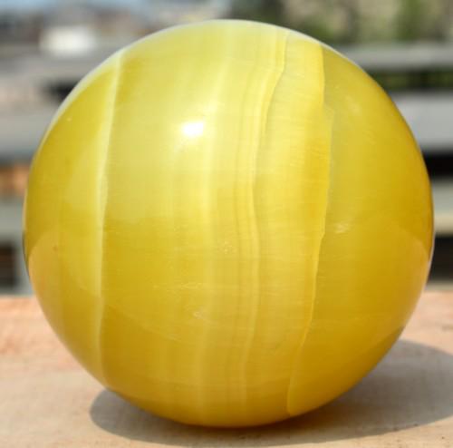 885 Grams Full Lemon Calcite Sphere (1 of 4)