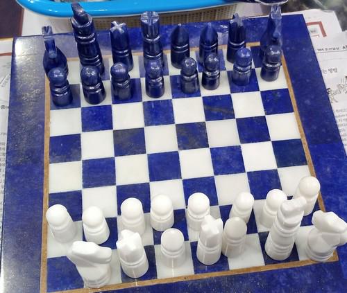 AAA+ Very Beautiful Quality Natural lapis Lazuli chess set: AAA+ Very Beautiful Quality Natural lapis Lazuli chess set AAA+ Very Beautiful Quality Natural lapis Lazuli chess set The handmade white marble inlaid semiprecious stone chess board is made by artisan