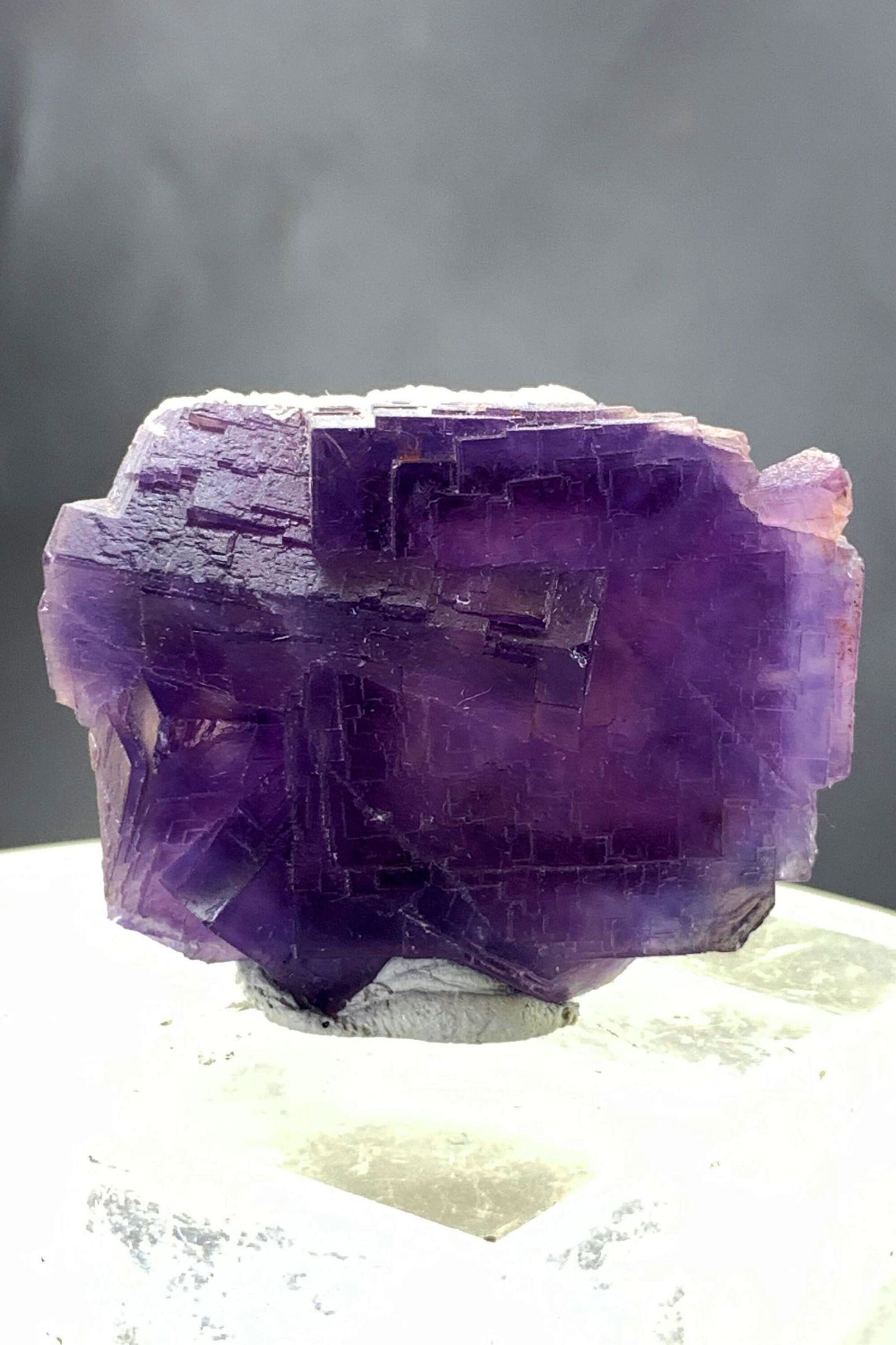 Deep Purple Fluorite Crystal Slice, Phantom Fluorite Specimen, Raw Fluorite Stone, Rough Fluorite (1 of 5)