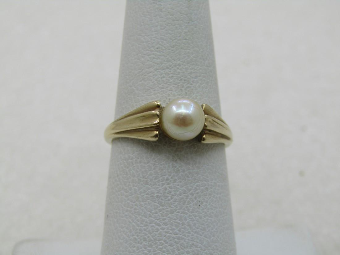 Vintage 10kt Pearl Ring, Signed Kimberly, Sz. 6.5 (1 of 9)