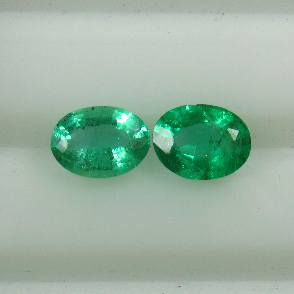 Natural Zambian Emerald Pair - 0.77 Ct (1 of 3)