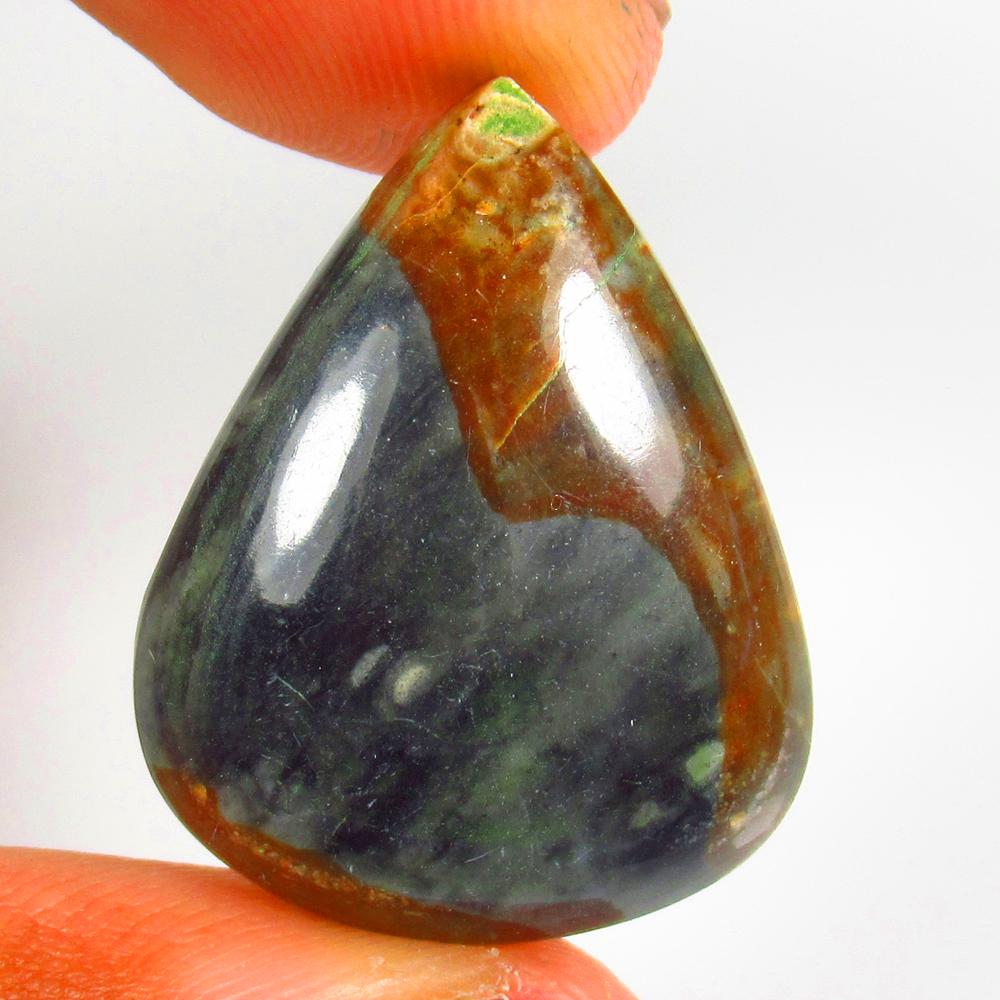 Natural Jasper Quartz - 23.57 Ct: No Reserve! Title: Natural Jasper Quartz - 23.57 Ct Origin: Brazil Weight: 23.57 Size/Dimensions: 28.0 x 22.0 x 6.0 mm Additional Information: Pieces : 1 No's / Shape : Pear Cabochon / Color : Brown /