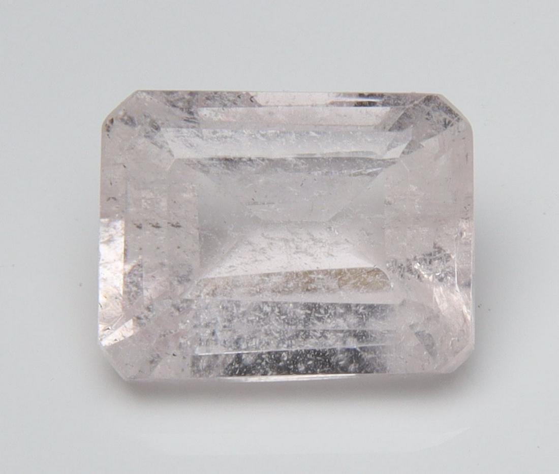 2.42 cts Natural Morganite: No Reserve! Title: 2.42 cts Natural Morganite Description: Gemstone : Natural Morganite Shape and Cut : Rectengular Cut Weight : 2.42 carats Measurements : 9x7 mm, Color : Peach Transparency : Transpa