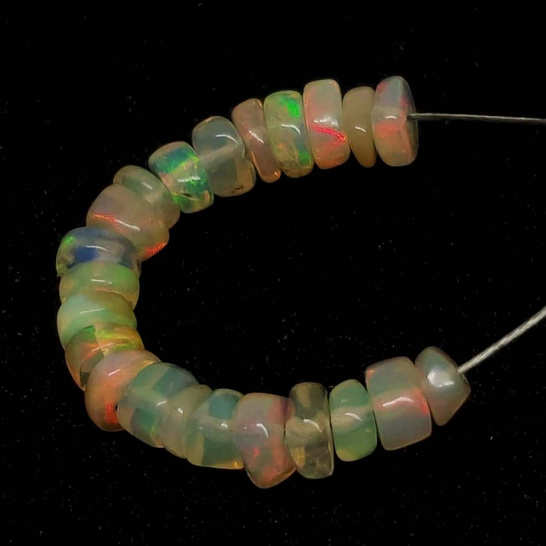 2.25 Ct Natural Ethiopian Fire Opal 22 Drilled Beads (1 of 1)