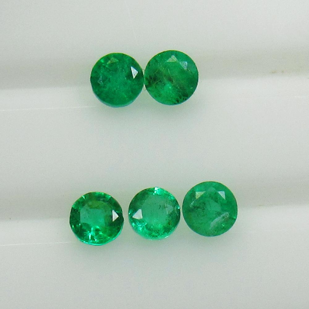 Natural Zambian Emerald Set - 0.35 Ct (1 of 3)