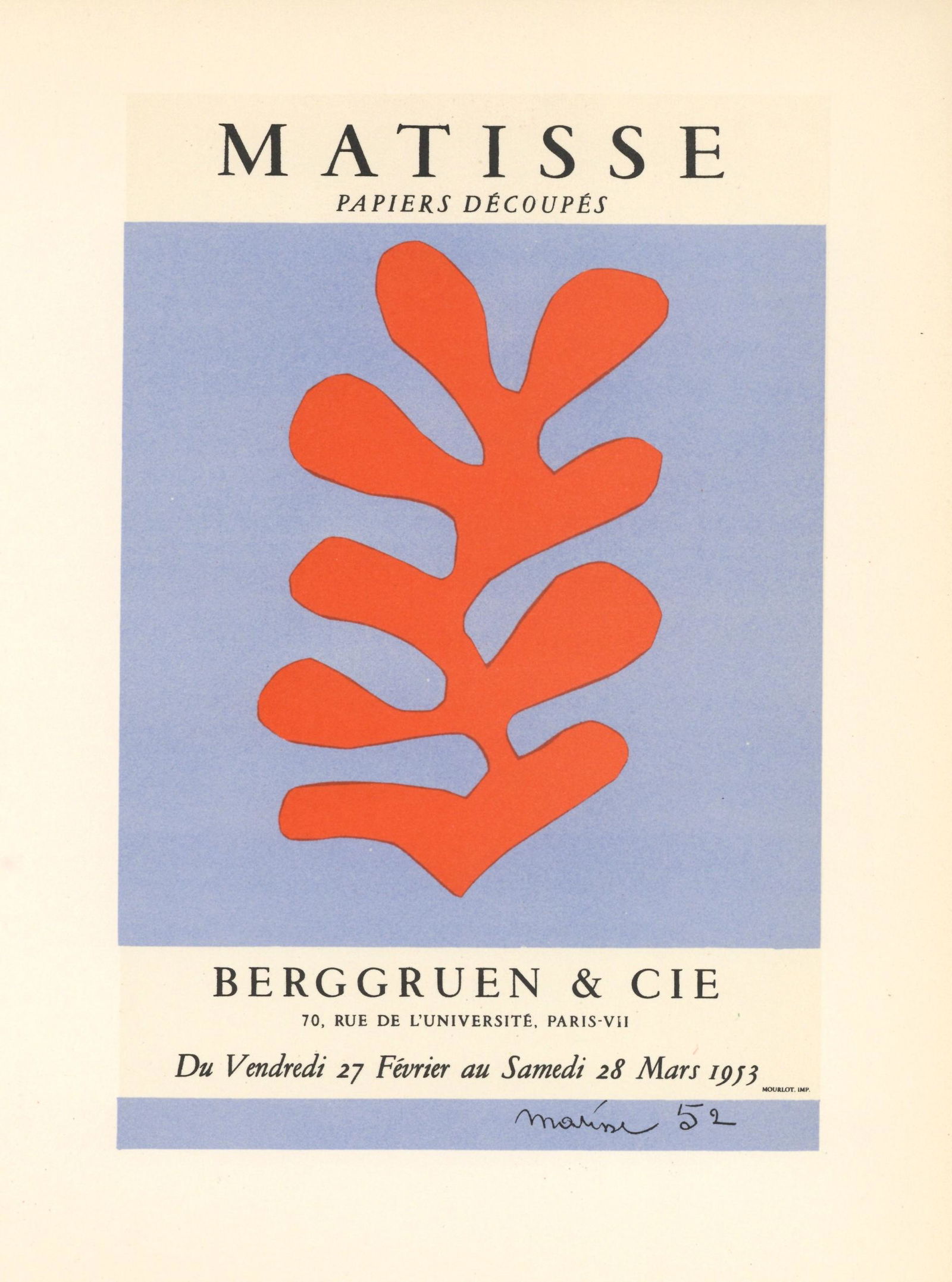 Henri Matisse lithograph poster "Papiers Decoupes" (1 of 1)
