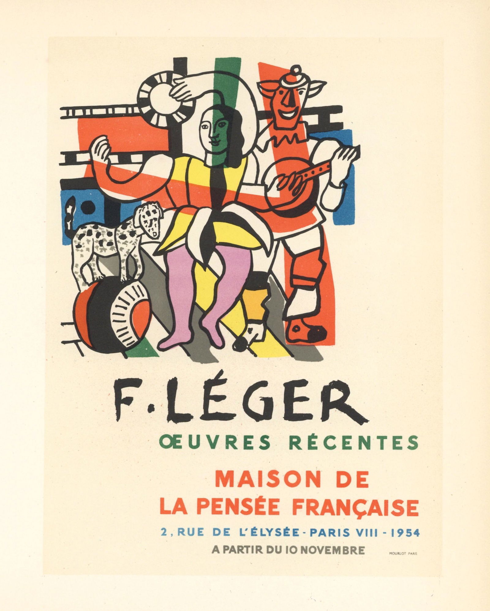 Fernand Leger lithograph poster "Oeurves Recentes" (1 of 1)