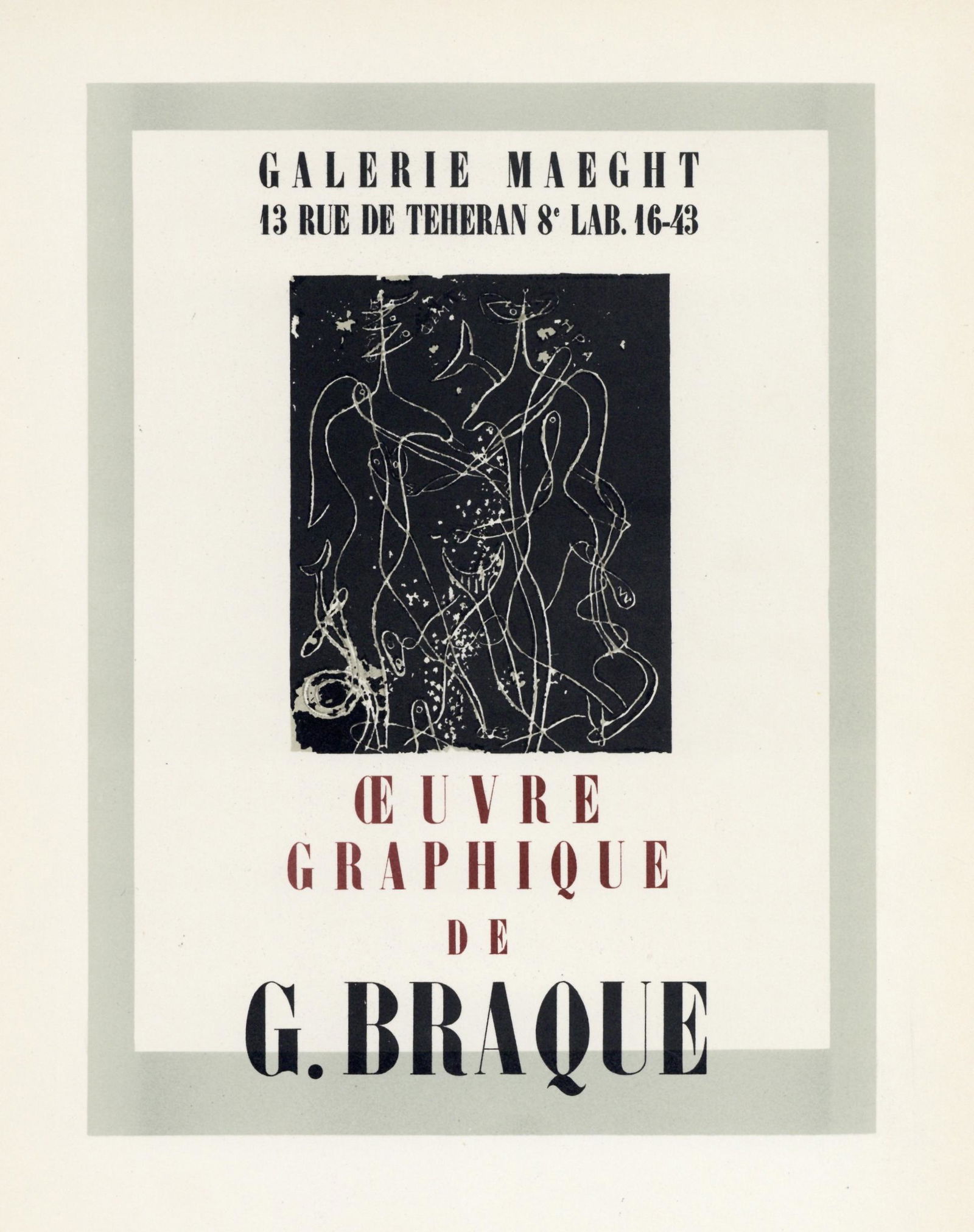 Georges Braque lithograph poster "Oeurve Graphique" (1 of 1)
