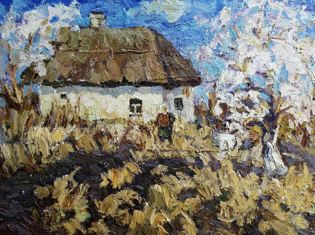 Oil painting Spring came Kalenyuk Alex: Kalen 121 *** ABOUT THIS PAINTING *** * TITLE: "Spring came" * ARTISTS: Kalenyuk Alex * SIZE: 60x80 cm/'23.62x31.49 inches' * MEDIUM: oil, canvas * HAND PAINTED: Original painting from our collection 