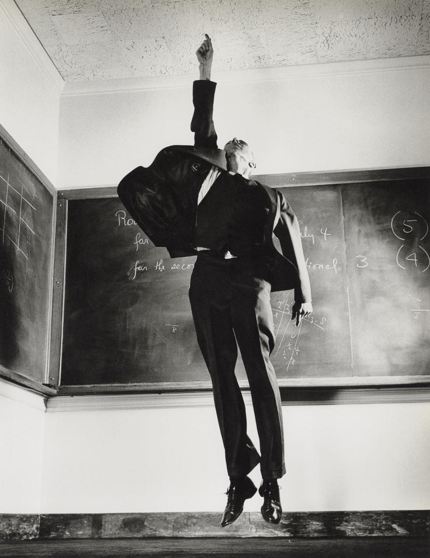 PHILIPPE HALSMAN - Robert J. Oppenheimer, 1958: Artist: Philippe Halsman Title: Robert J. Oppenheimer, 1958 Medium: Photo Litho, 1998, USA Dimensions: 8.5x11" Description: Heat Wax Mounted on 11x14" Conservation Board Artist Bio: Philippe Halsman w