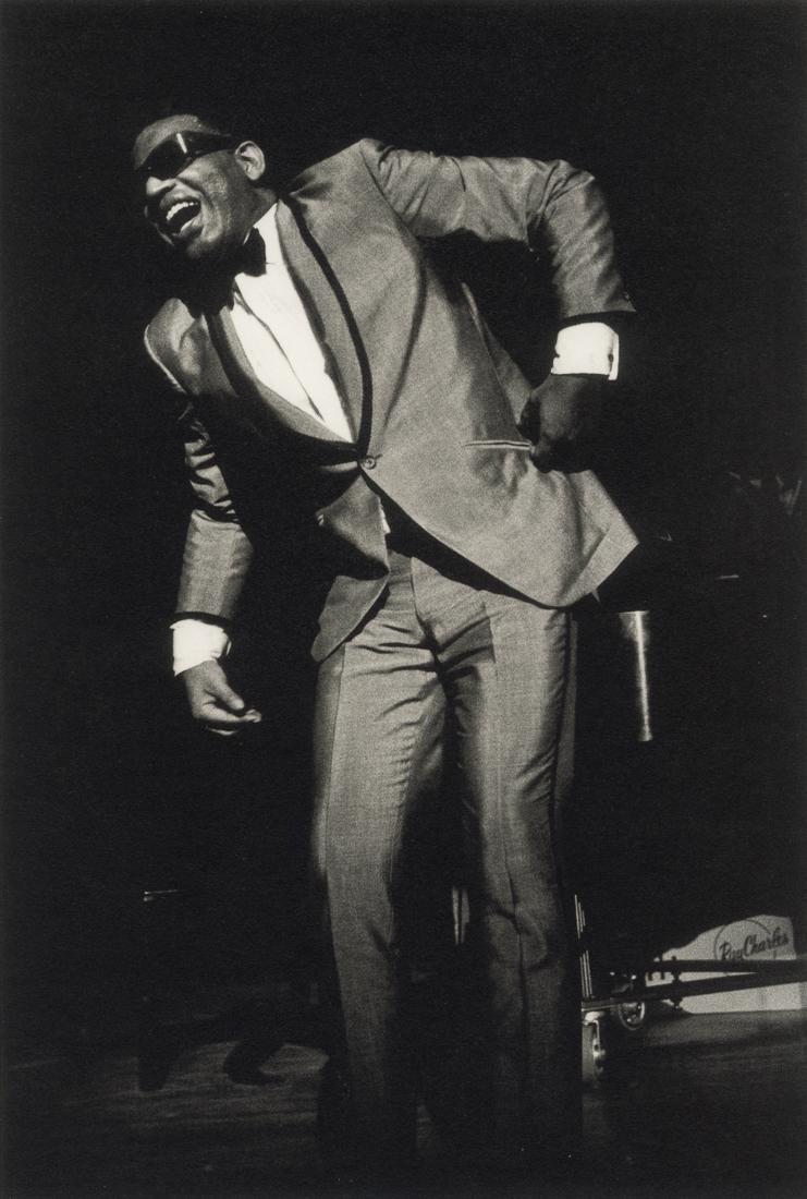 STEVE SCHAPIRO - Ray Charles, New Jersey, 1966: Artist: Steve Schapiro Title: Ray Charles, New Jersey, 1966 Medium: Photo Litho, 2000, Italy Dimensions: 6.2x9.25" Description: Heat Wax Mounted on 8.5x11" Conservation Board Artist Bio: Steve Schapir