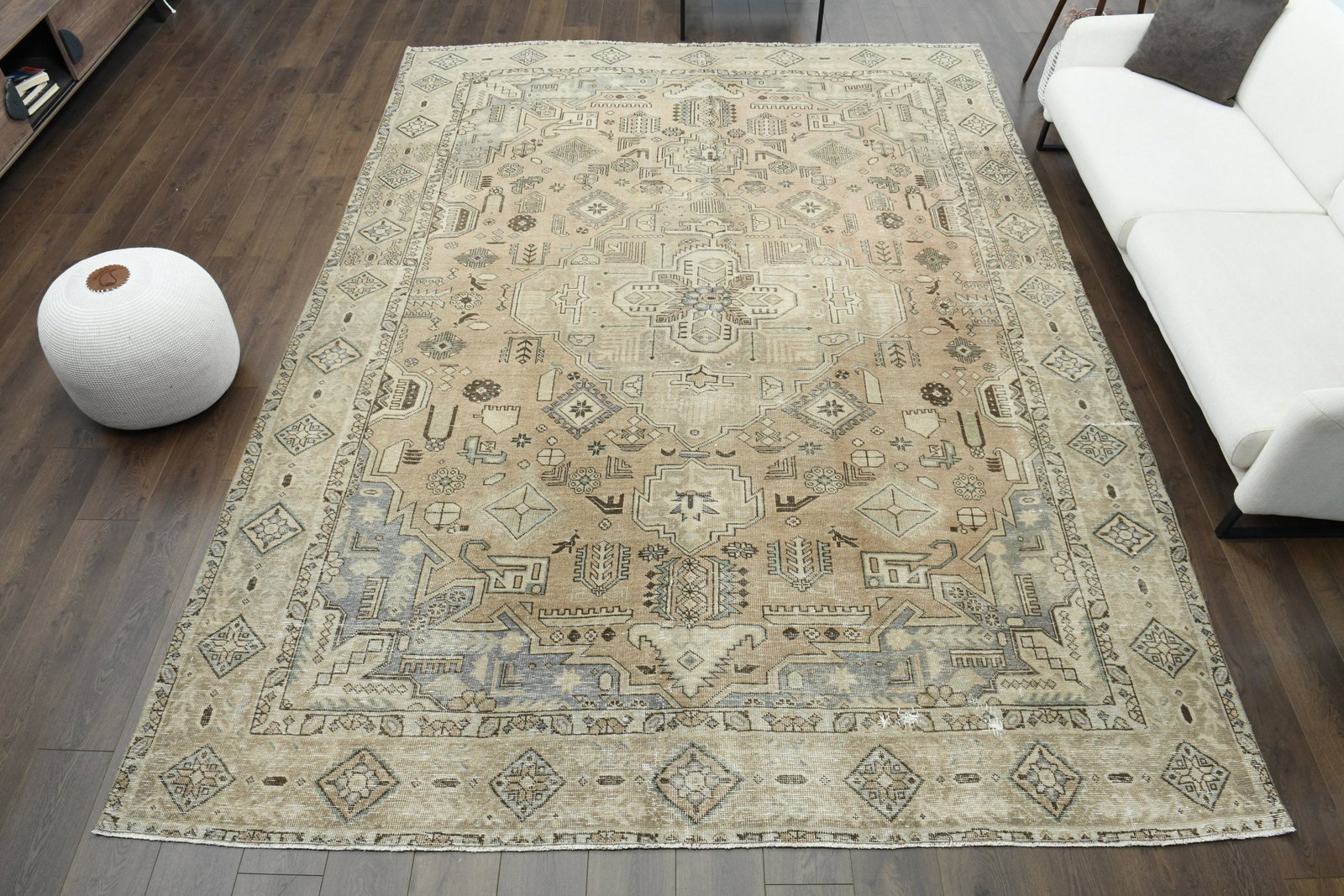 9x12 Antique Turkish Oushak Handmade Wool s (1 of 10)
