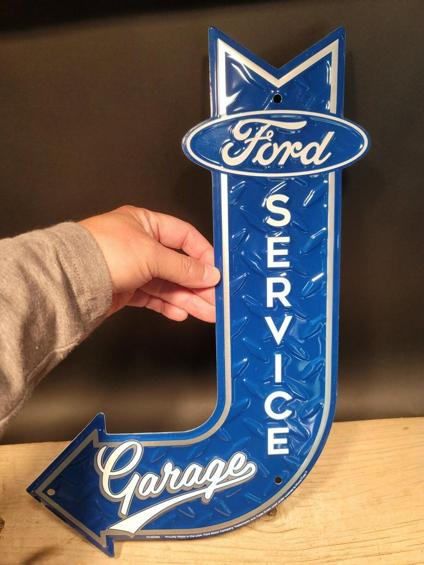 Metal Ford Service Garage Car Sign Plaque (1 of 12)