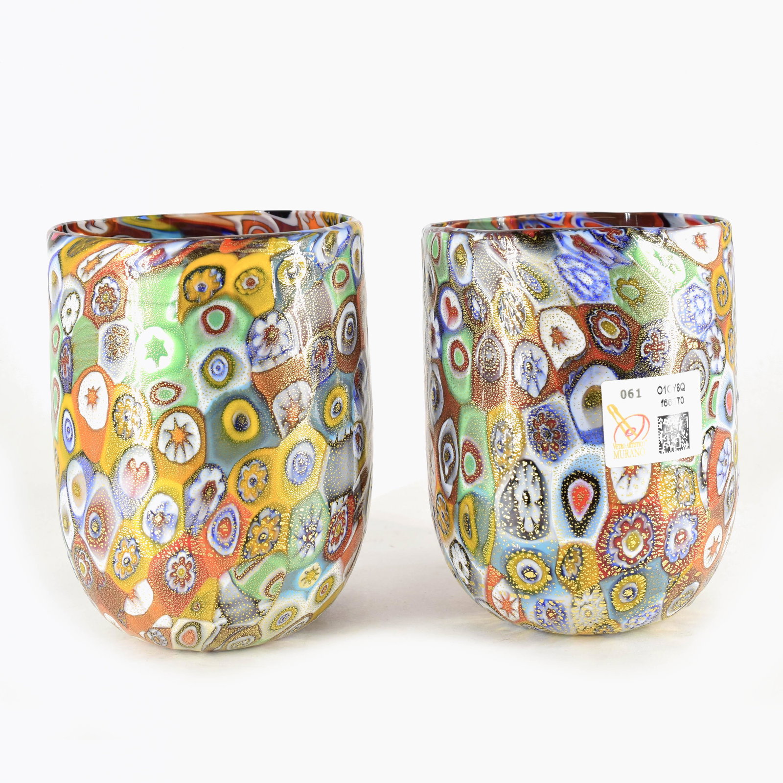 Gabrile Urban - Murano glass Set ( 2 pieces ) Goto Murrine with gold leaf (1 of 4)