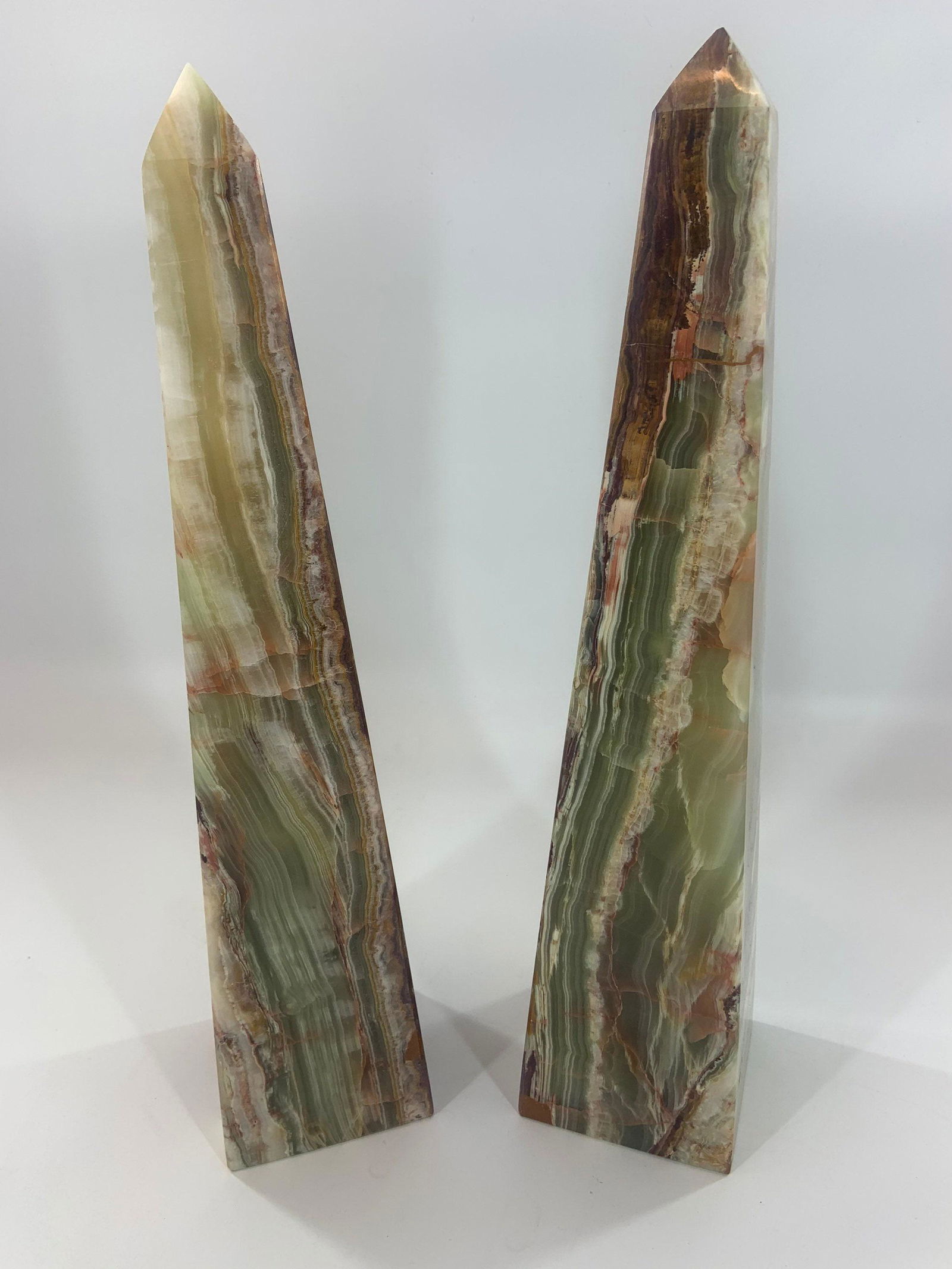 Vintage Modern Onyx Marble Obelisk Sculpture (1 of 9)